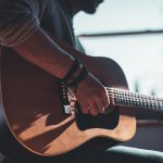 playing guitar